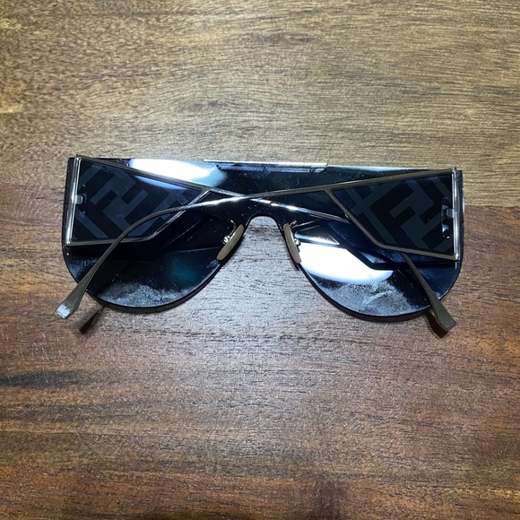 FENDI 145mm Logo Shield Sunglasses - Picture 10 of 15